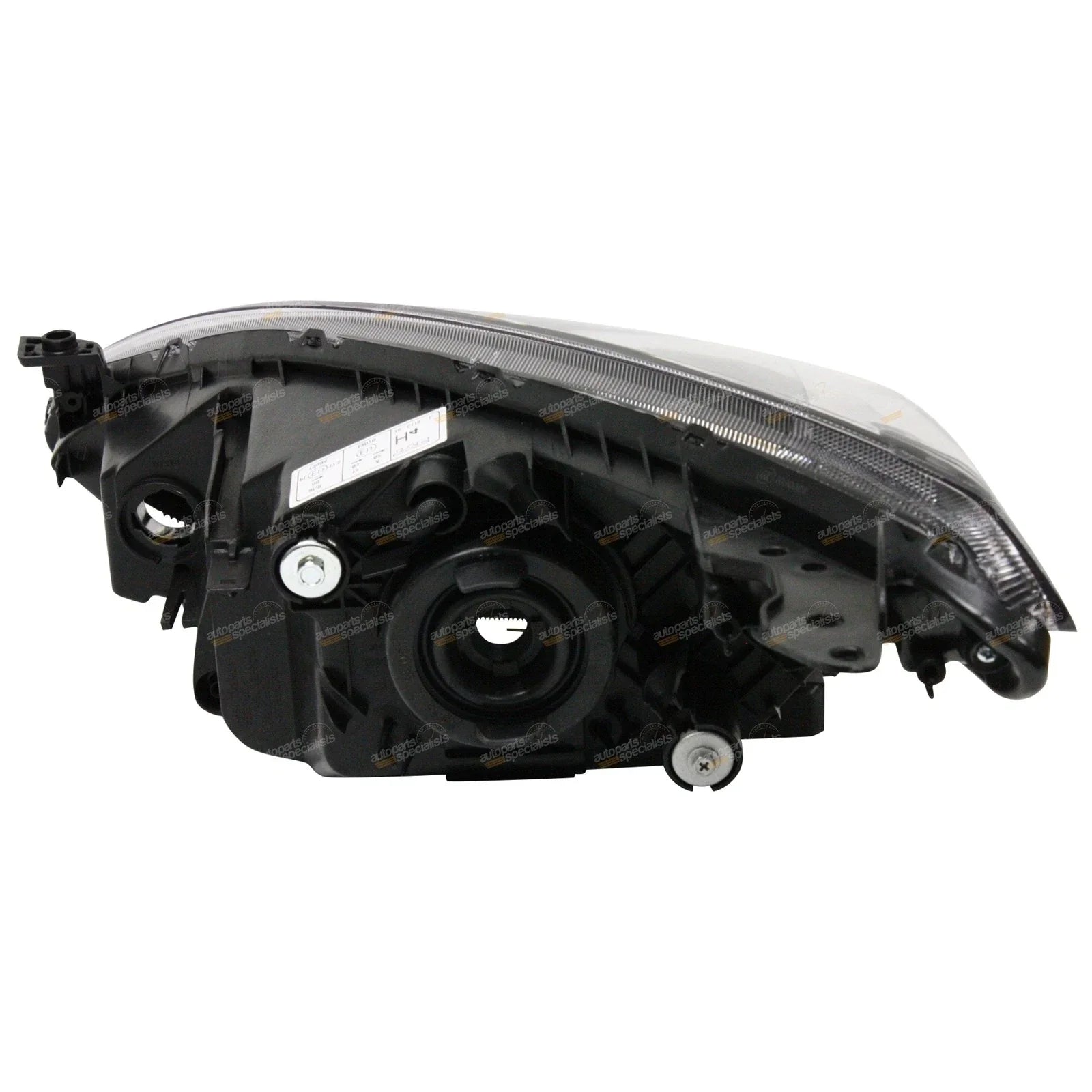 LH+RH  Black Headlights for Mazda 2 (2007 - 2014)