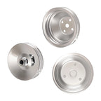 Chrome 2 Groove Long Water Pump & Crank Kit for Small Block Chevy (283-350)
