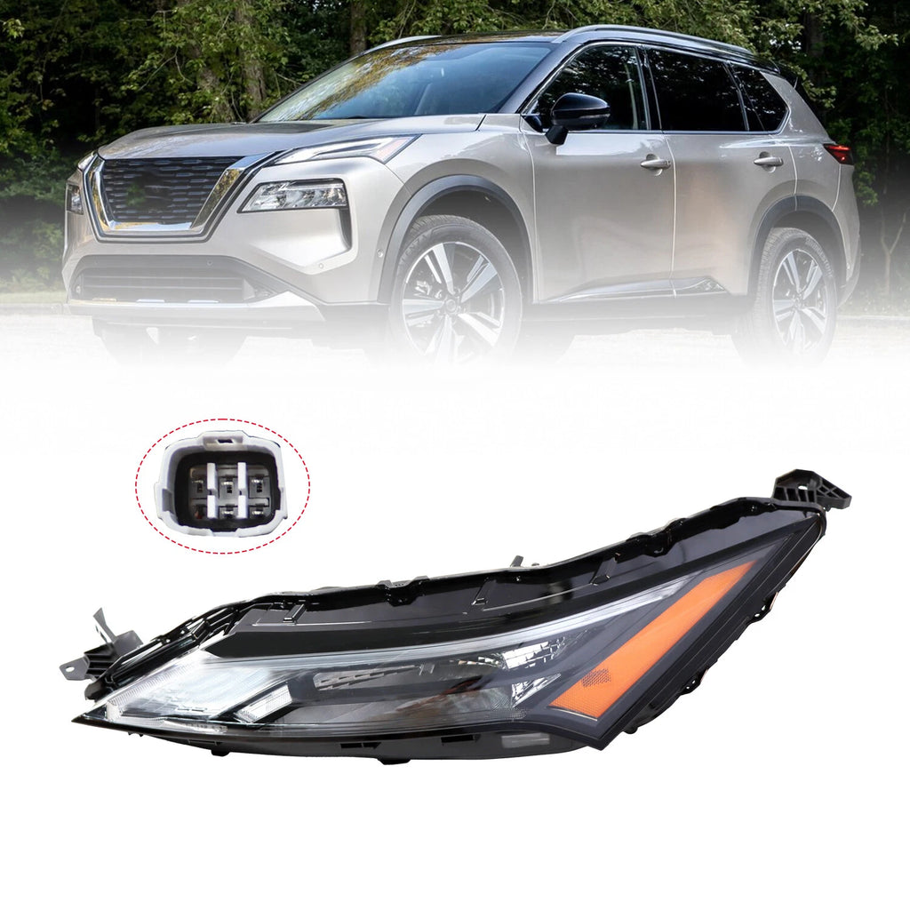 LED DRL Headlight Headlamp w/Halogen Signal for Nissan Rogue (2021–2023)