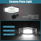 2 x LED License Plate Lights for Honda Acura