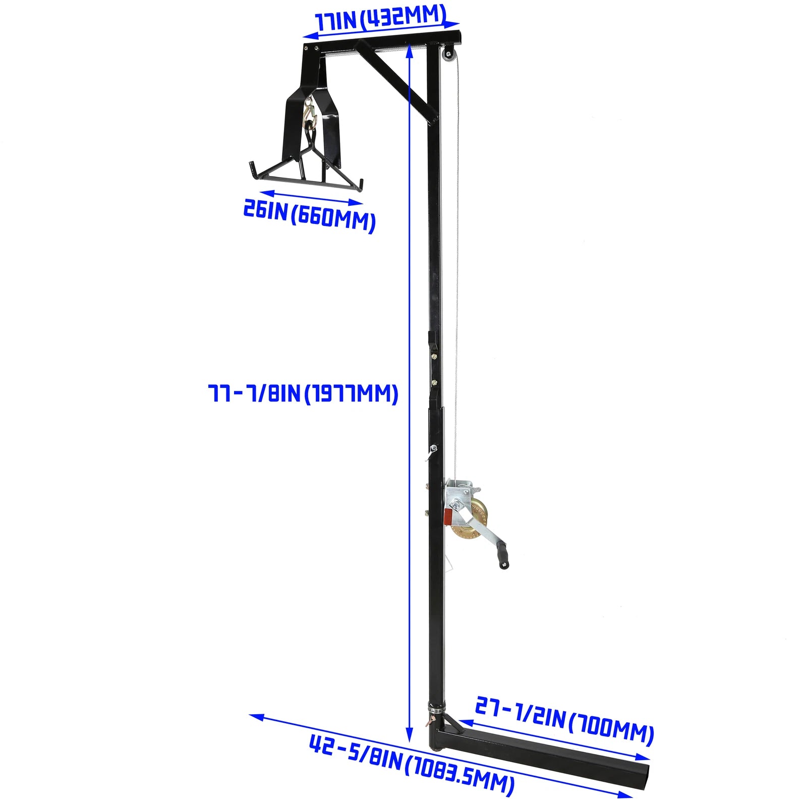 600LBS Truck Hitch Deer Hoist & Gambrel Kit with 360° Swivel