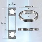 6810-2RS Deep Groove Ball Bearing for Auto (50x65x7mm)