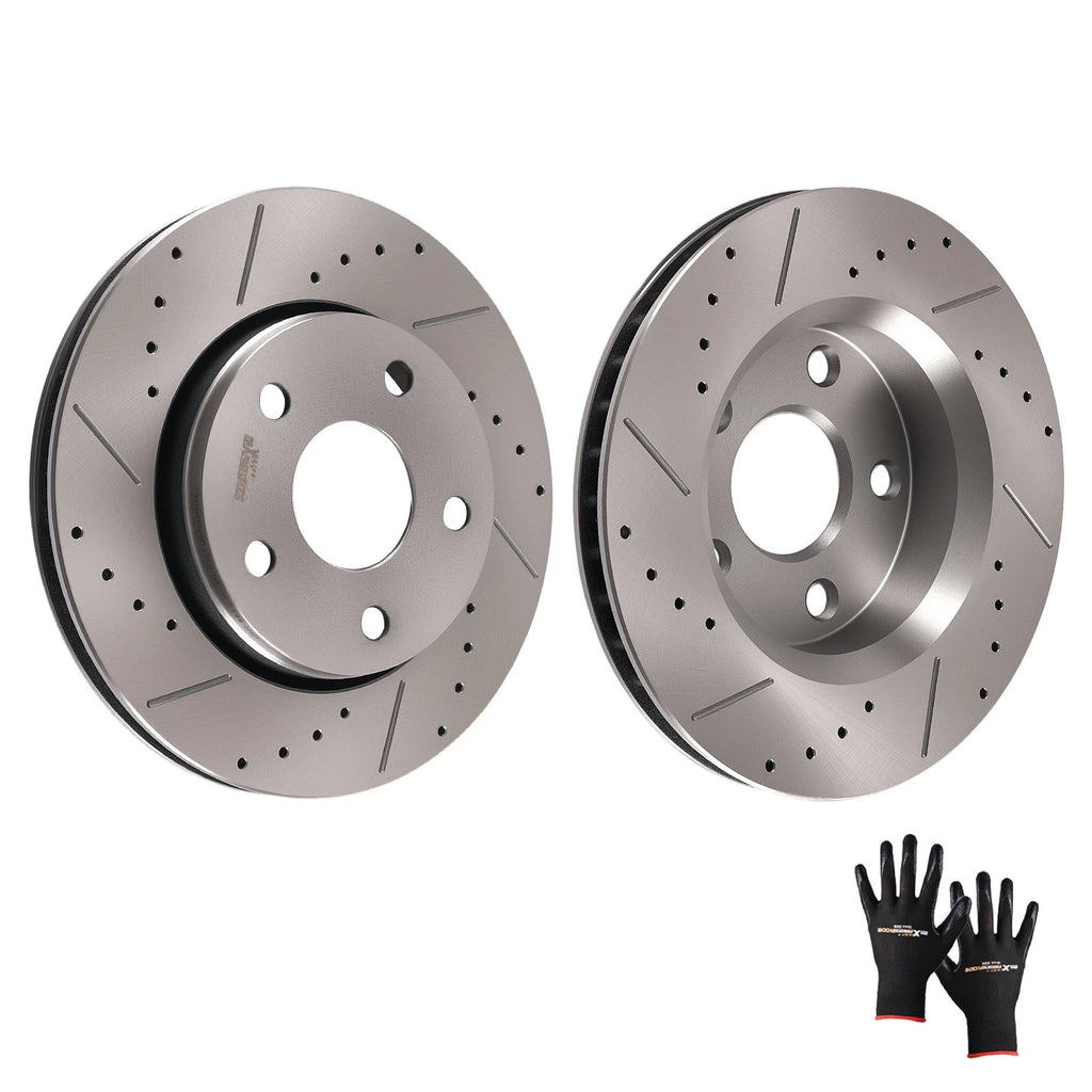 Set of 2 Front Brake Rotors for Jeep Wrangler (2007–2018) JK