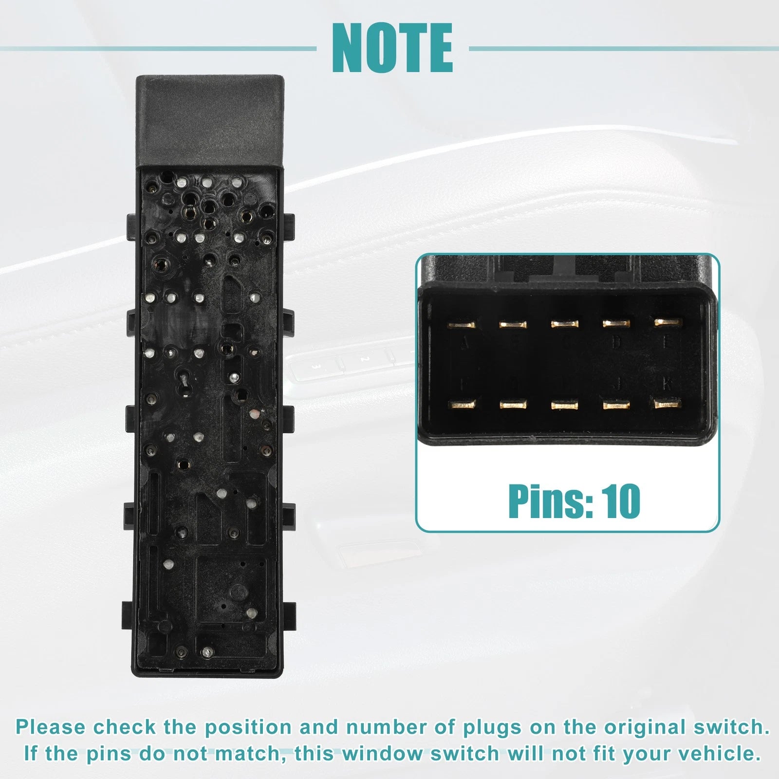 Power Seat Switch for Chevrolet Camaro (2010–2015) 25974714