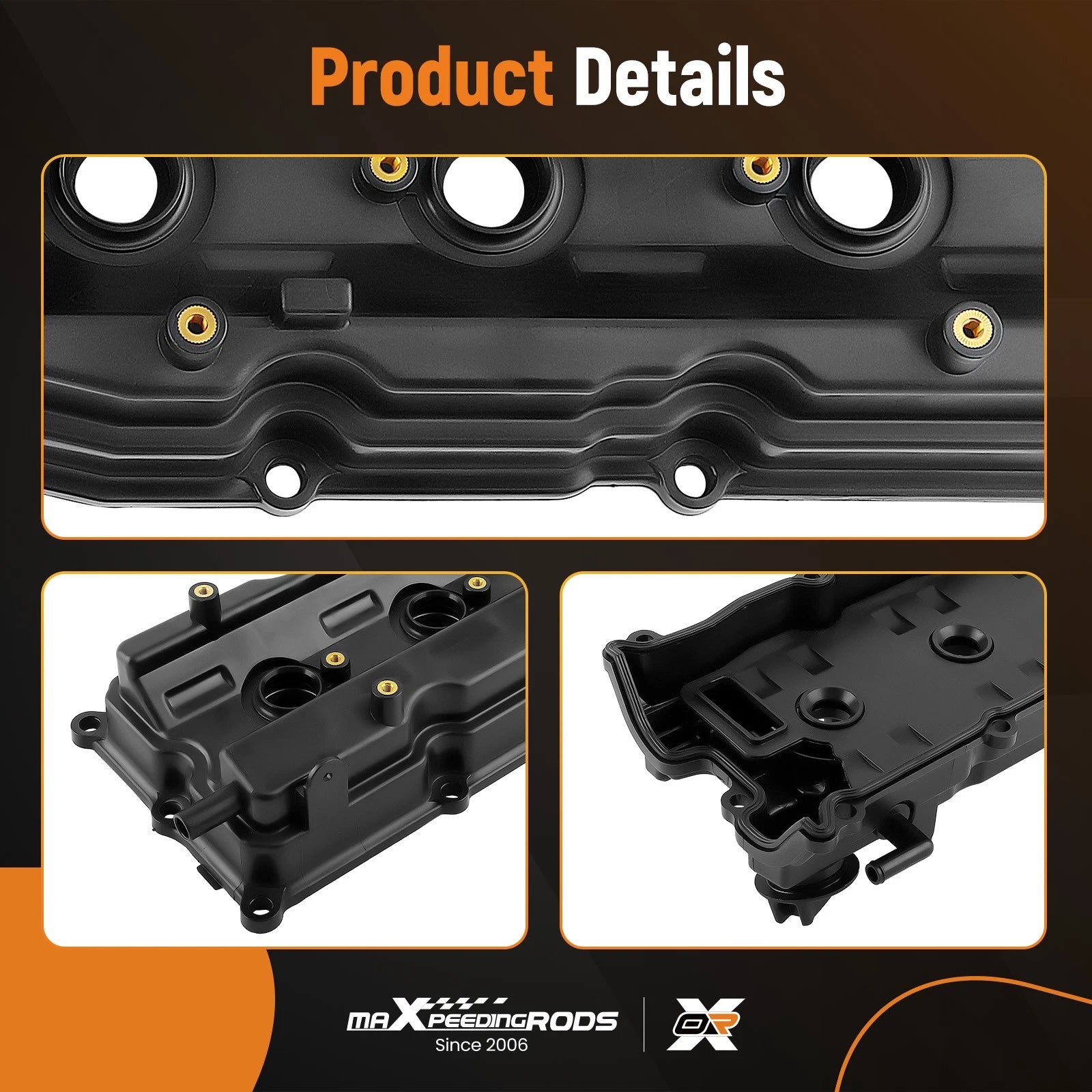Engine Valve Cover w/ Gasket for Nissan Altima Maxima Murano (2002–2007)