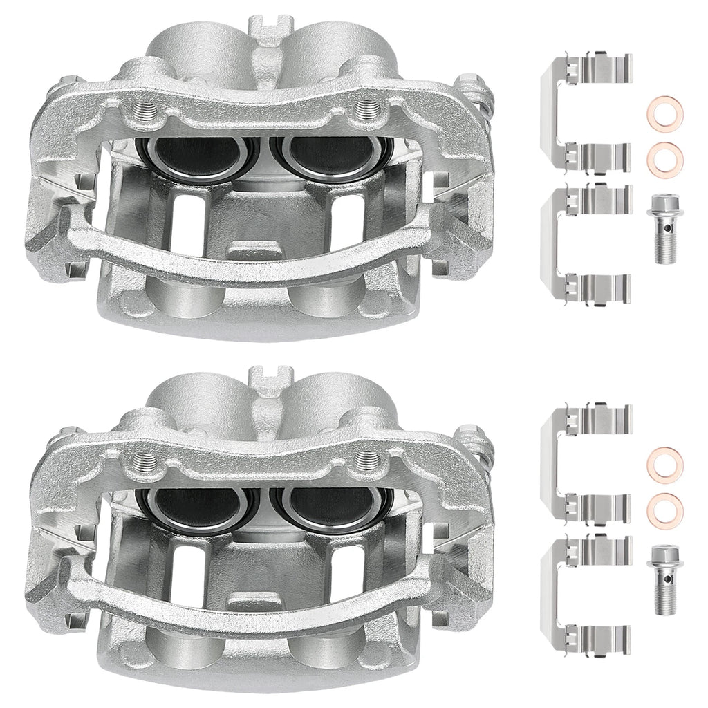 Front Brake Calipers With Bracket Set of 2 for 2000-2004 Nissan Xterra and 2003-2004 Frontier
