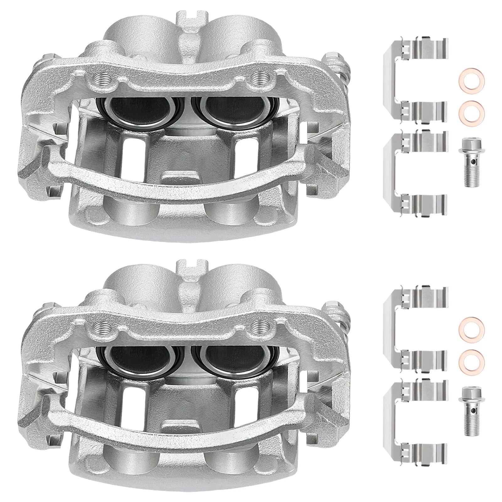 Front Brake Calipers With Bracket Set of 2 for 2000-2004 Nissan Xterra and 2003-2004 Frontier