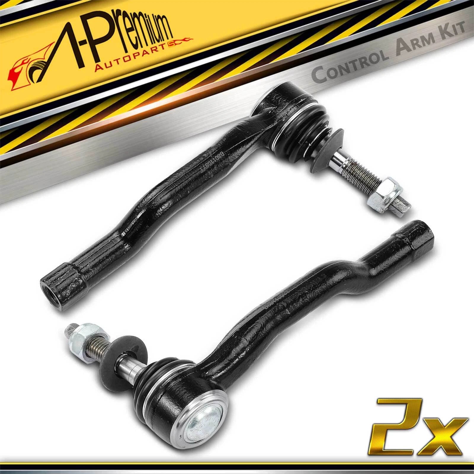 2X Outer Side Tie Rod End for Ford Fusion (2013–2020) Edge (2015–2021) Lincoln MKX