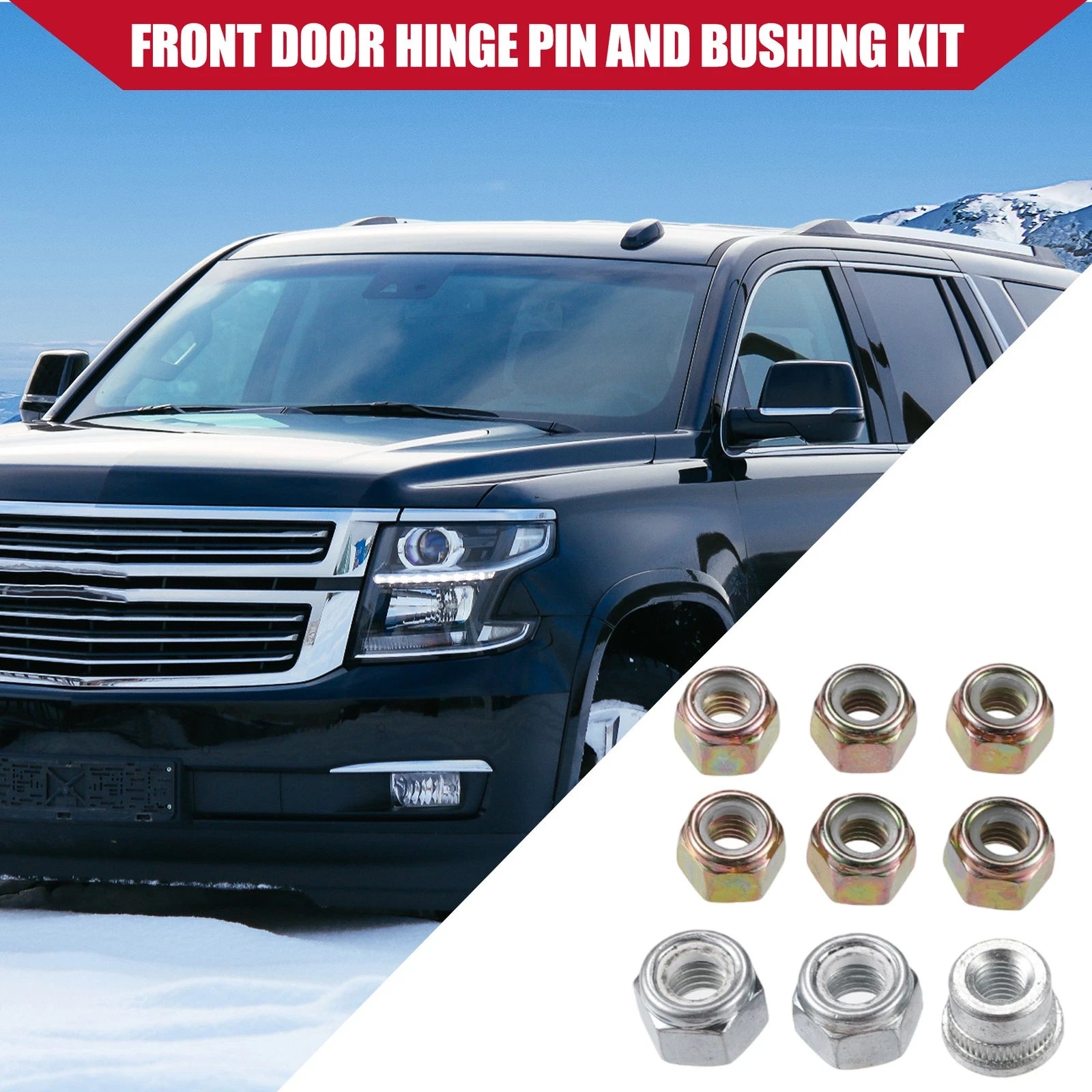 Set of 1 Front Door Hinge Pin and Bushing for Chevrolet Suburban (2014–2014)