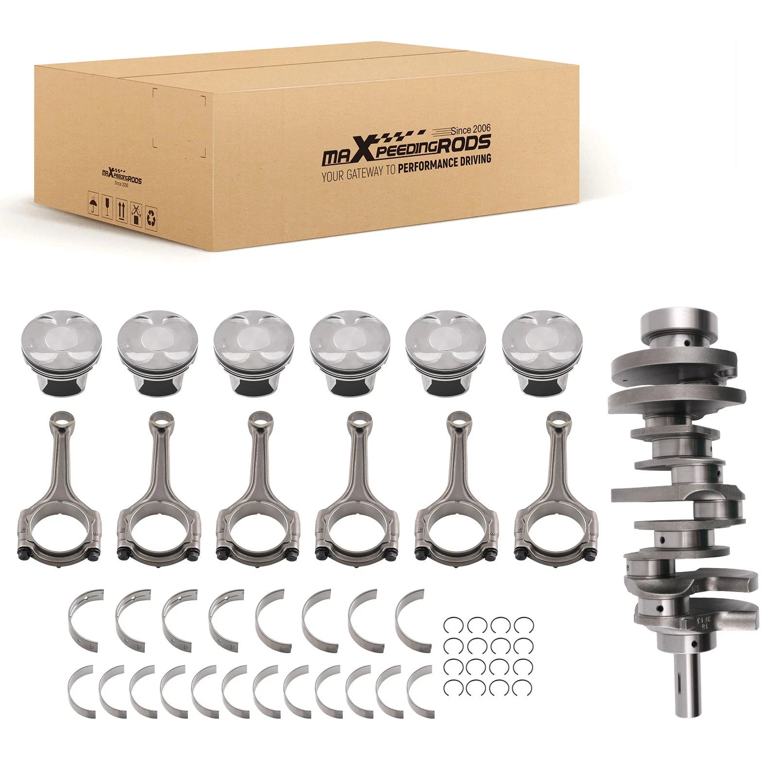 Set of 4 Crankshaft Connecting Rod Bearings for 2011-2016 Chrysler Jeep Dodge