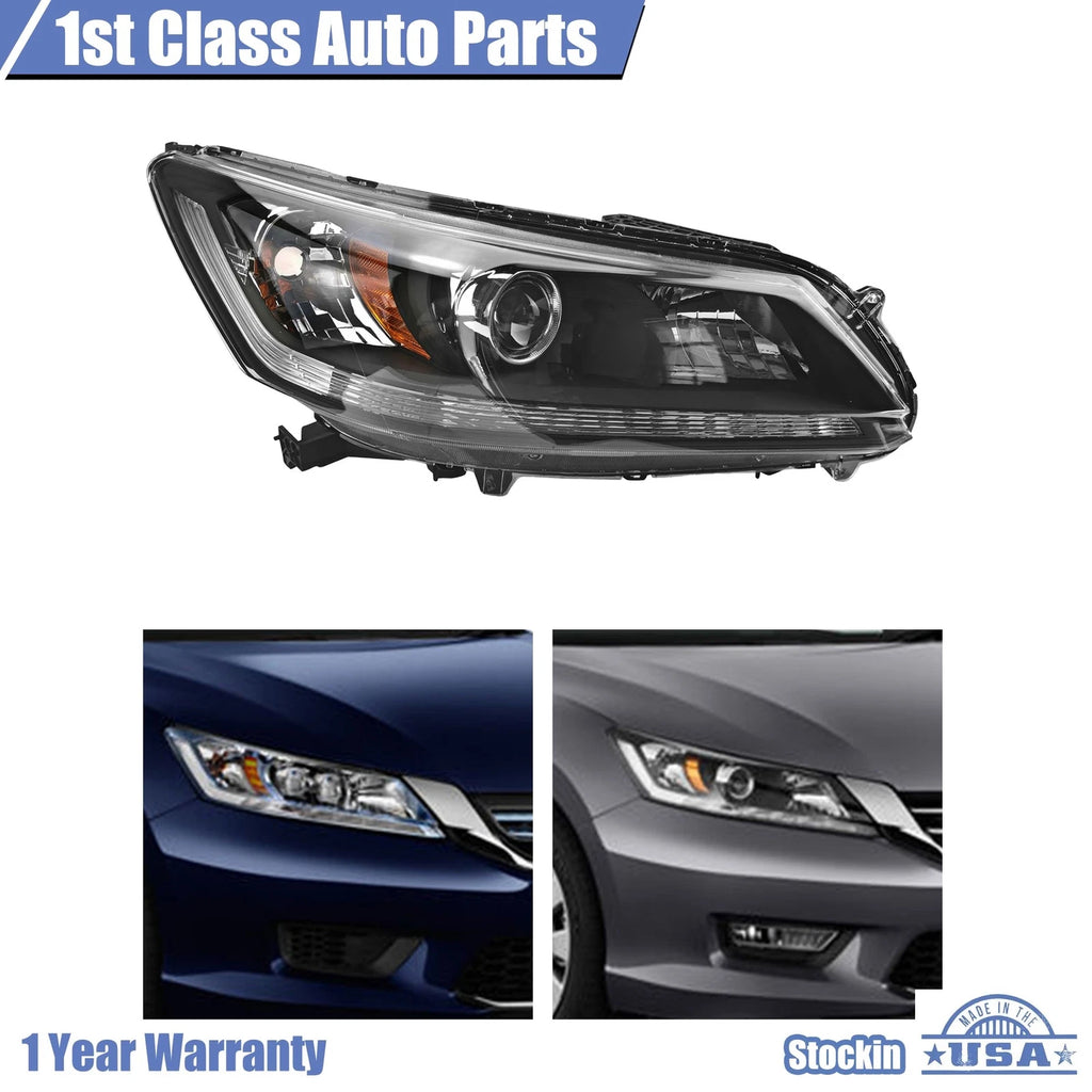 Right Passenger Side Halogen Headlight HO2503151 for Honda Accord Sedan (2013–2015)