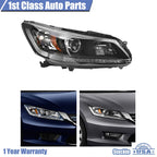 Right Passenger Side Halogen Headlight HO2503151 for Honda Accord Sedan (2013–2015)