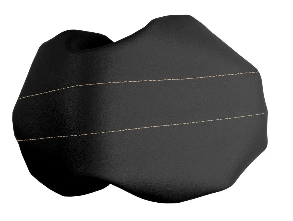Leather Console Lid Armrest Cover for Ford Expedition (1997–2002) Beige Stitch