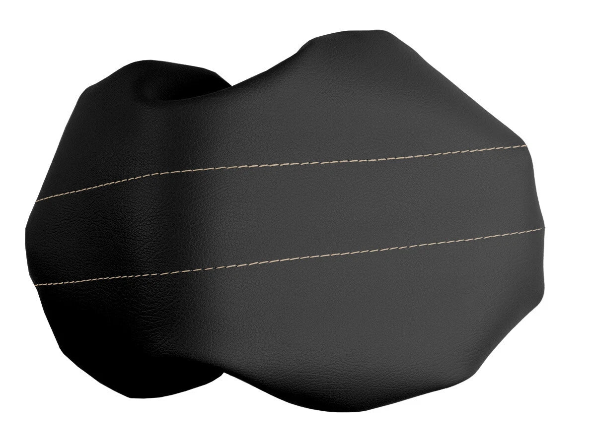 Leather Console Lid Armrest Cover for Ford Expedition (1997–2002) Beige Stitch