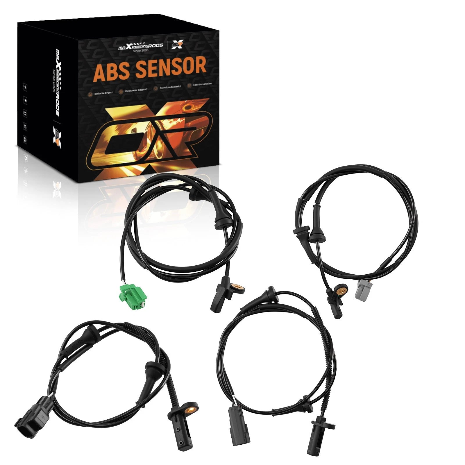 Set of 4 ABS Wheel Speed Sensors for Volvo XC90 (2003–2014)