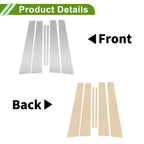 6 Pcs Pillar Window Trim for Chevy Malibu (2008–2012) Silver Tone