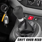 5 Speed Gear Shift Knob for BMW 1 3 5 6 Series (2000–2023) Black Silver Tone
