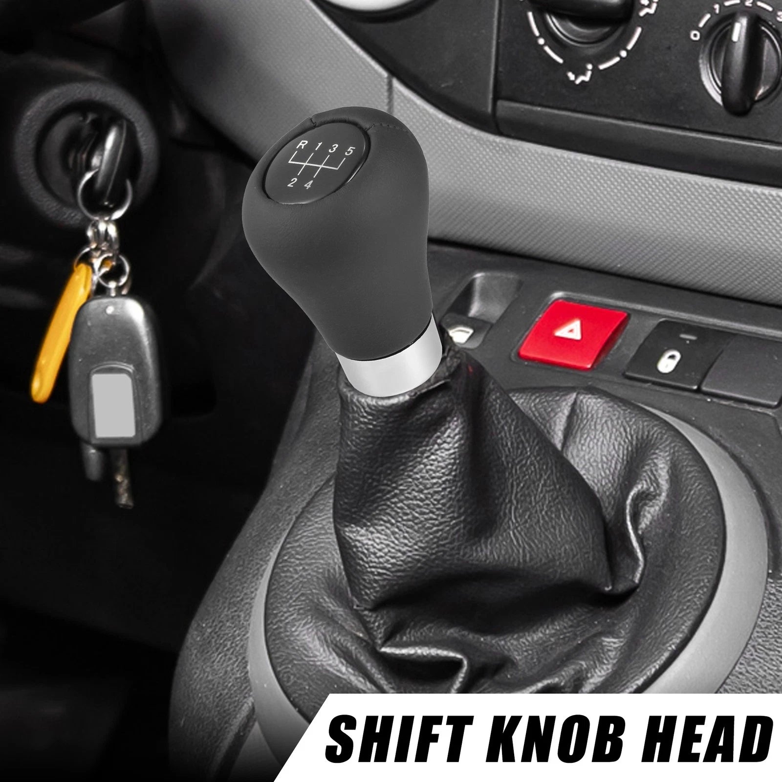 5 Speed Gear Shift Knob for BMW 1 3 5 6 Series (2000–2023) Black Silver Tone
