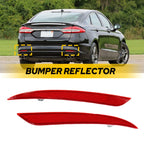 Set of 2 Rear Bumper Reflector Side Marker Light Covers for Ford Fusion (2013–2018)