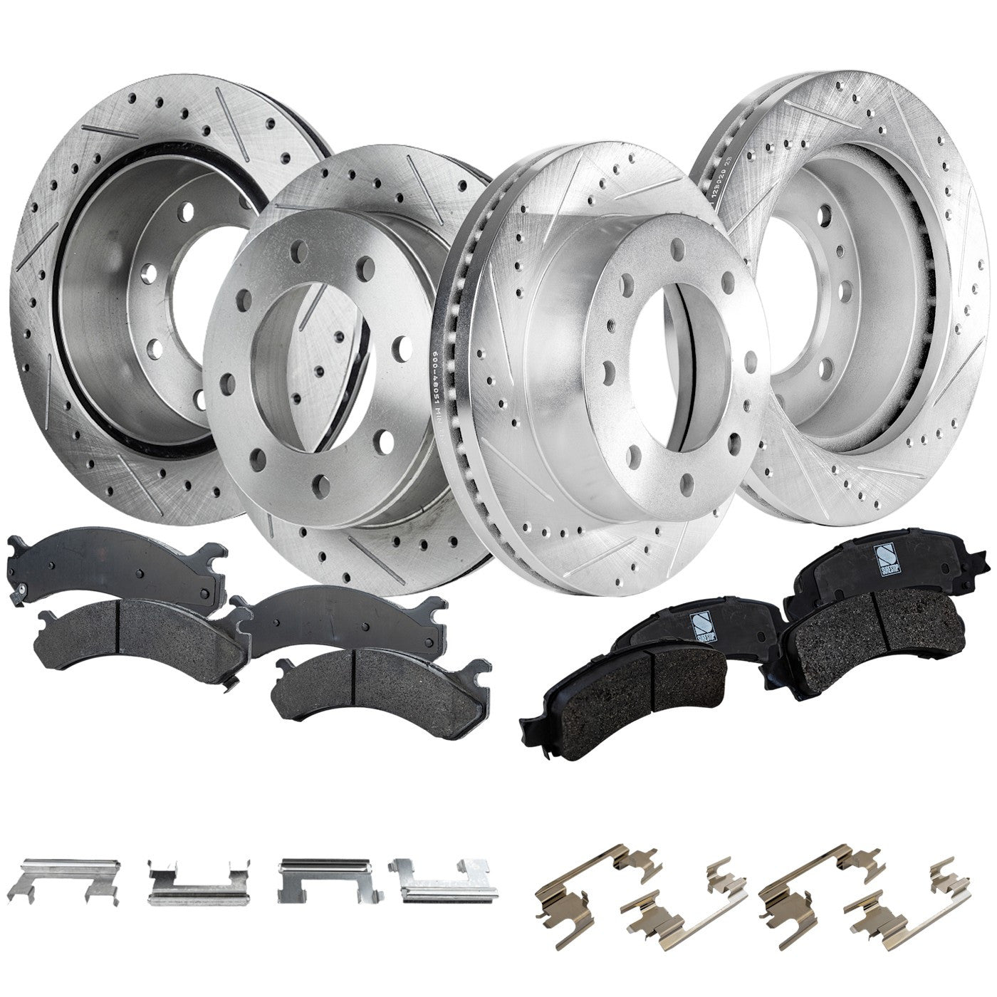 Brake Disc Rotors and Pads Kit for Chevy Express Van (2003–2023)
