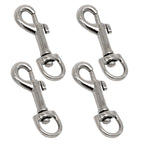 Set of 4 Round Eye Bolt Snap Hooks for Marine Applications