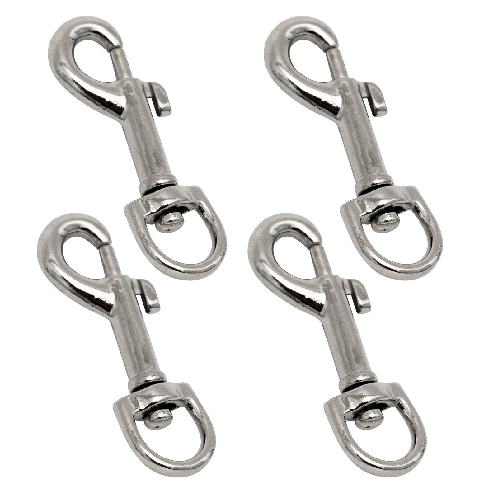 Set of 4 Round Eye Bolt Snap Hooks for Marine Applications