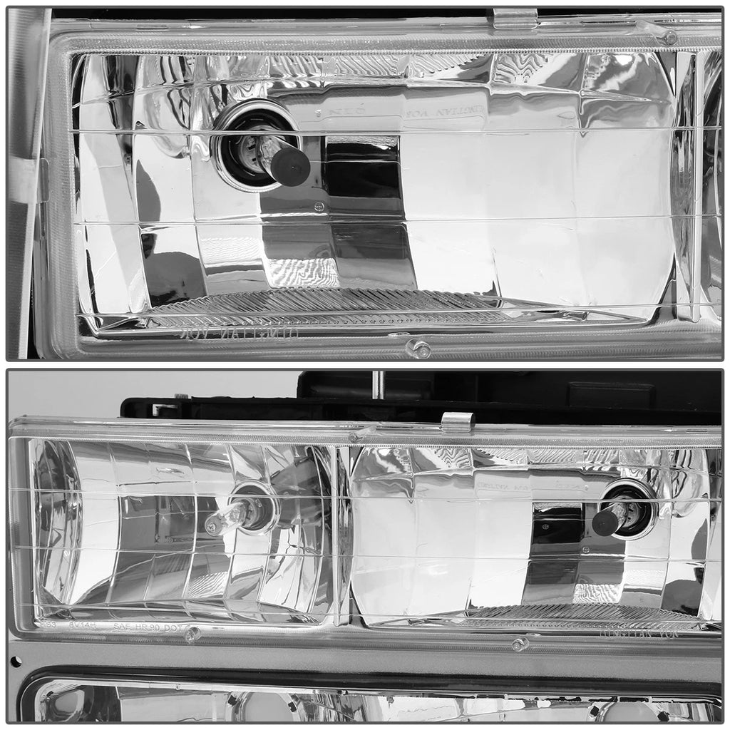 Chrome Amber Signal Headlight for GMC C10 C/K Pickup (1994–2000)