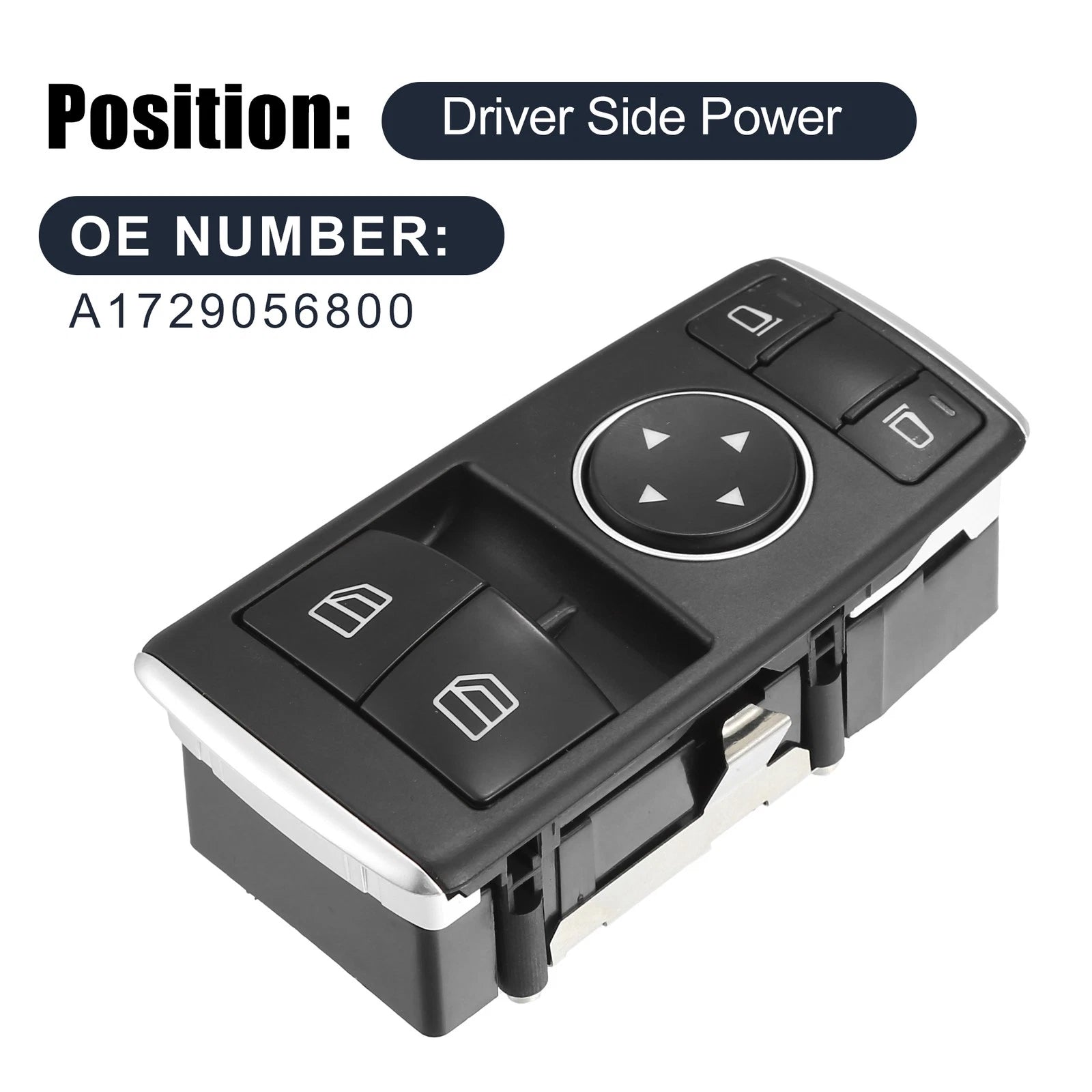Driver Side Power Window Switch No.A1729056800 for Mercedes Benz C Class (2015–2021)