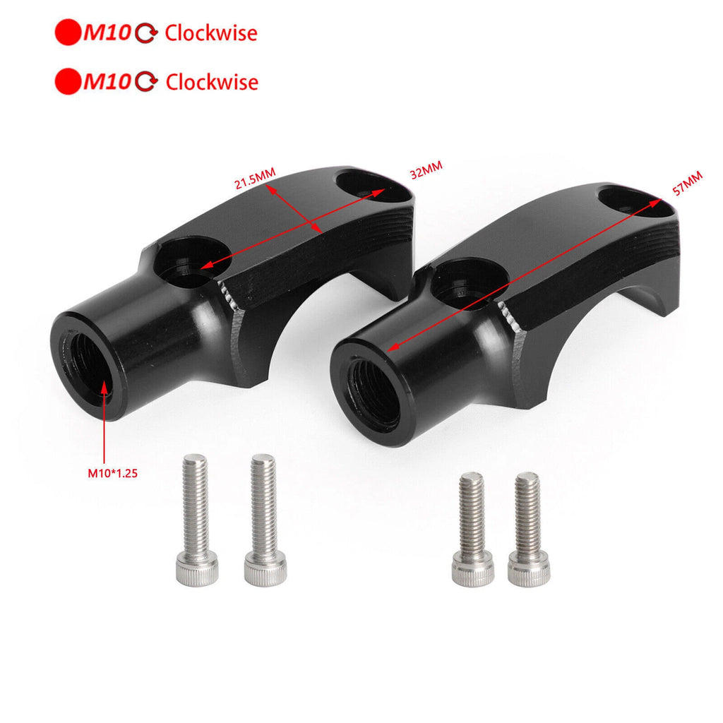 Aluminium 7/8" Front Master Cylinder Clamp for Motorcycle (10mm Mirror Mount)