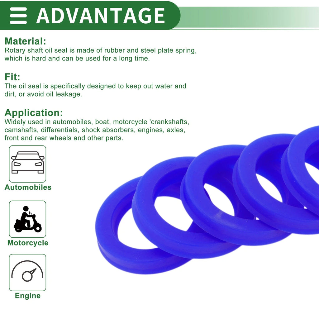 Set of 5 Oil Seal Rotary Shaft Seal 35x50x8mm TPU High Pressure