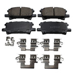 Set of 4 Akebono ProACT Rear Ceramic Disc Brake Pads for RX330 RX350 RX400h (2004–2009)