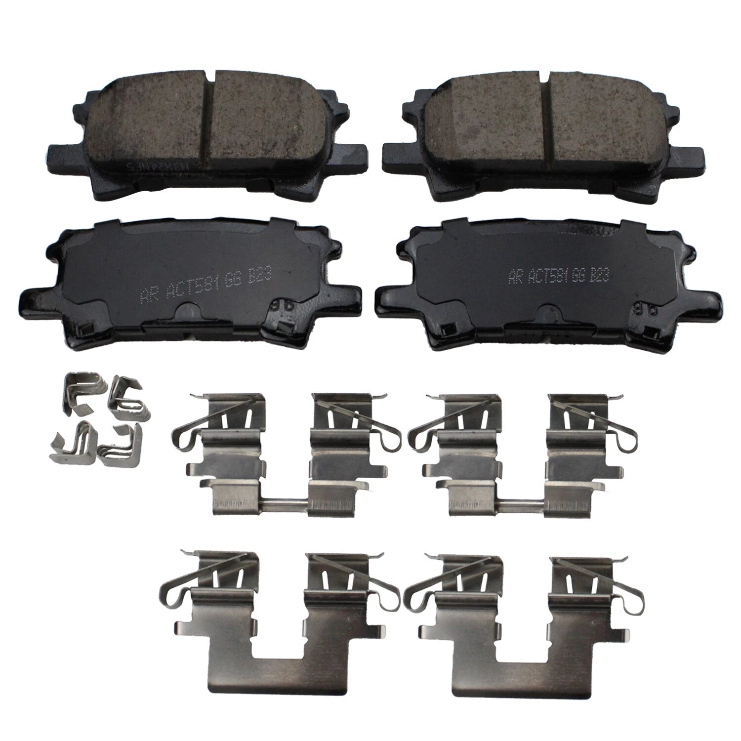 Set of 4 Akebono ProACT Rear Ceramic Disc Brake Pads for RX330 RX350 RX400h (2004–2009)