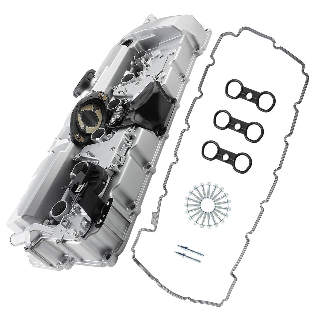 Aluminum Valve Cover Kit w/ Gasket & Bolts for BMW 128i 328i 328xi 528i X3 X5 (2008–2013)
