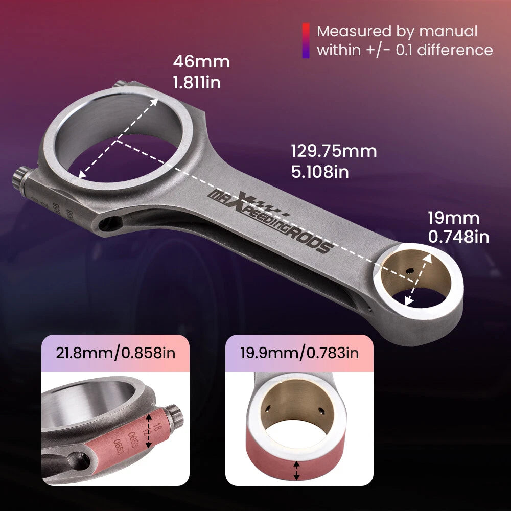 4X Connecting Rods ARP2000 for Opel 1.6L 16V Turbo (Z16LET, Z16LEL)