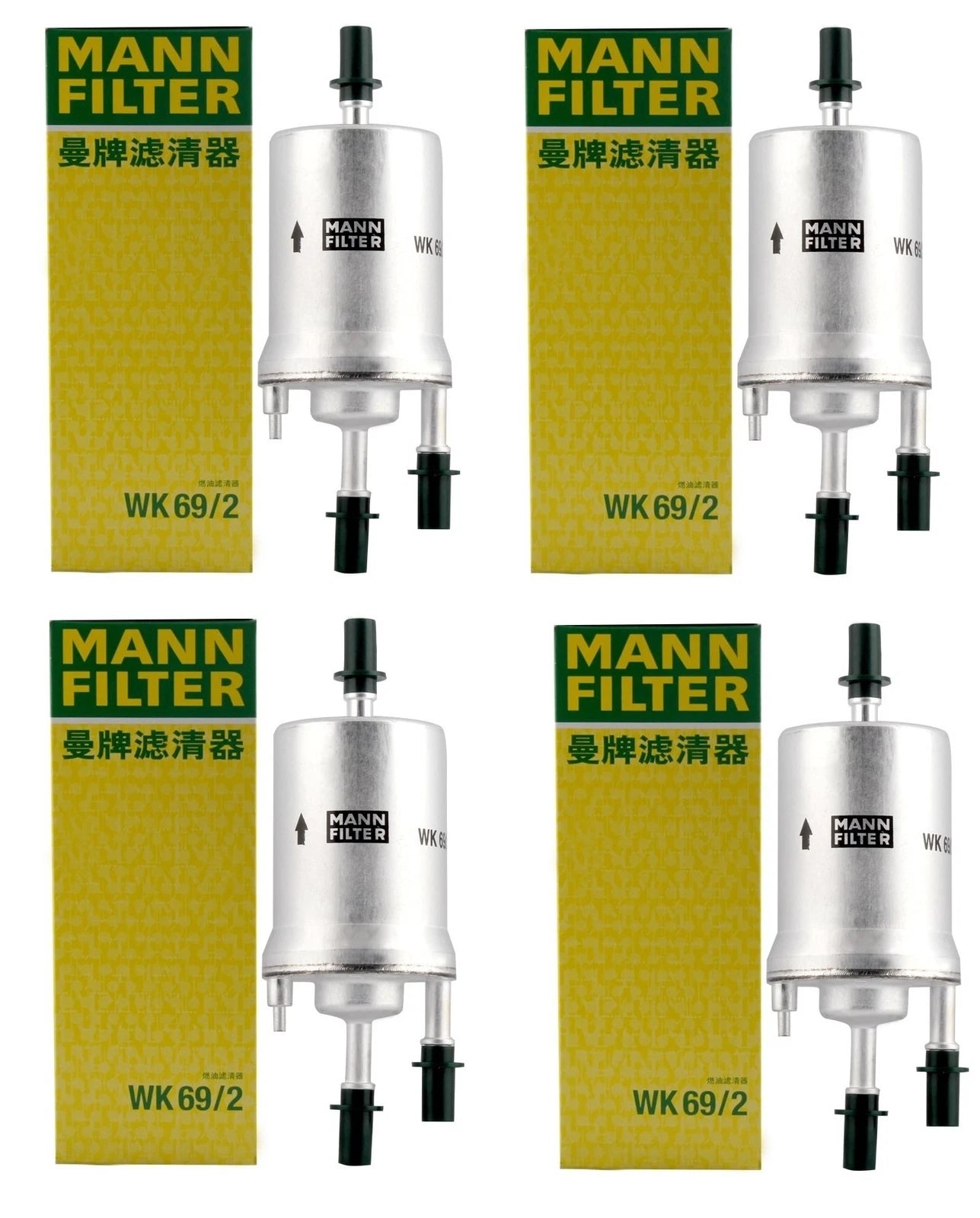 Set of 4 Mann Fuel Filters WK692 for Audi A3 Quattro TT VW Beetle Golf GTI (2000–2023)