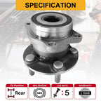 2X Rear Wheel Hub and Bearings Assembly 512401 for Subaru WRX (2013–2014)