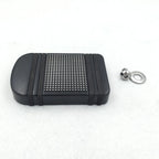 Black Aluminum Edge Cut Brake Pedal Pad Cover for Harley XL (1982–2017)