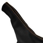E Brake Boot for Ford Mustang (2015–2020) Carbon Fiber Black Orange Stitch