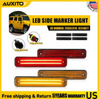 Set of 4 LED Front Rear Amber Red Side Marker Lights for Hummer H2 (2003–2009)