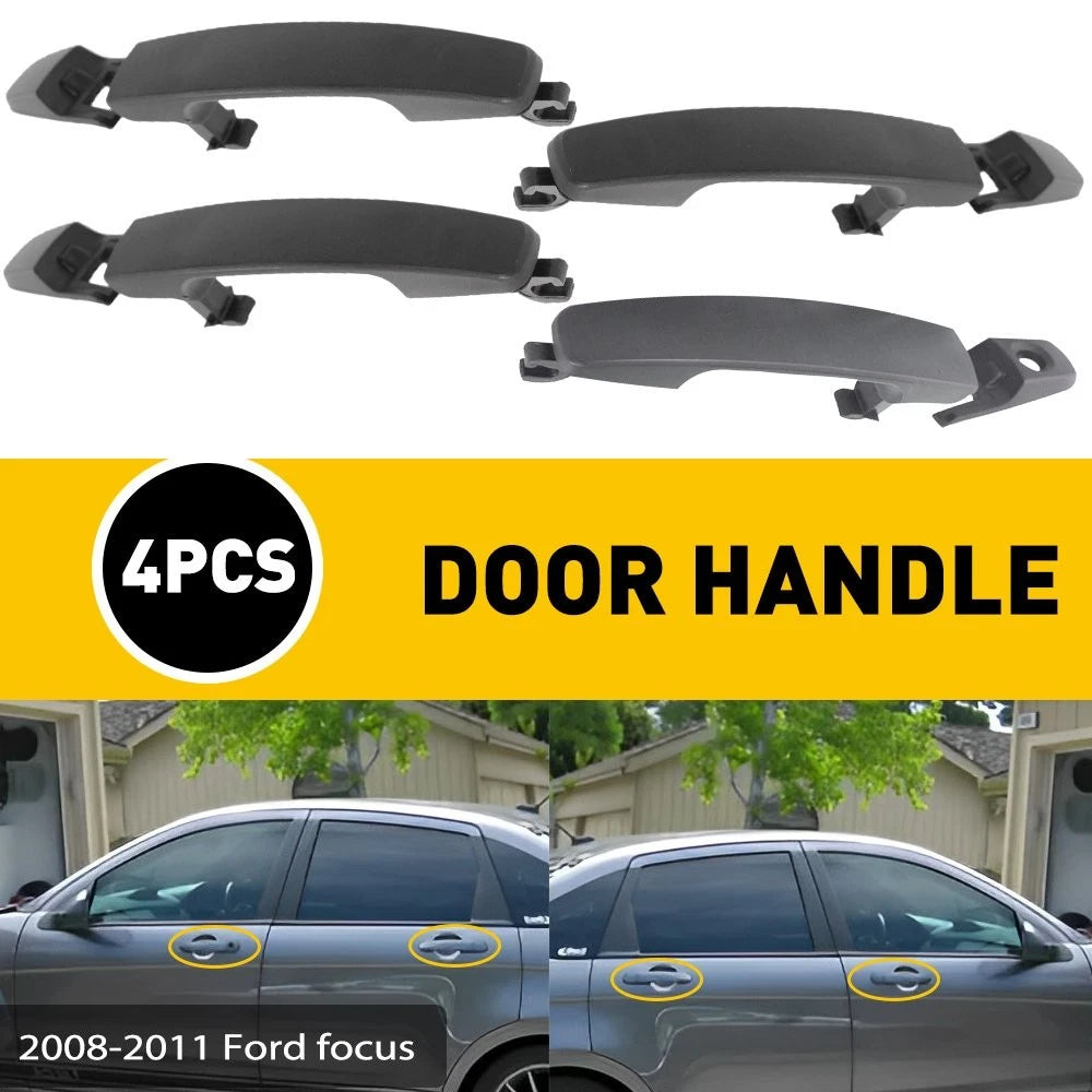Set of 4 Exterior Door Handles for Ford Focus (2008–2011)