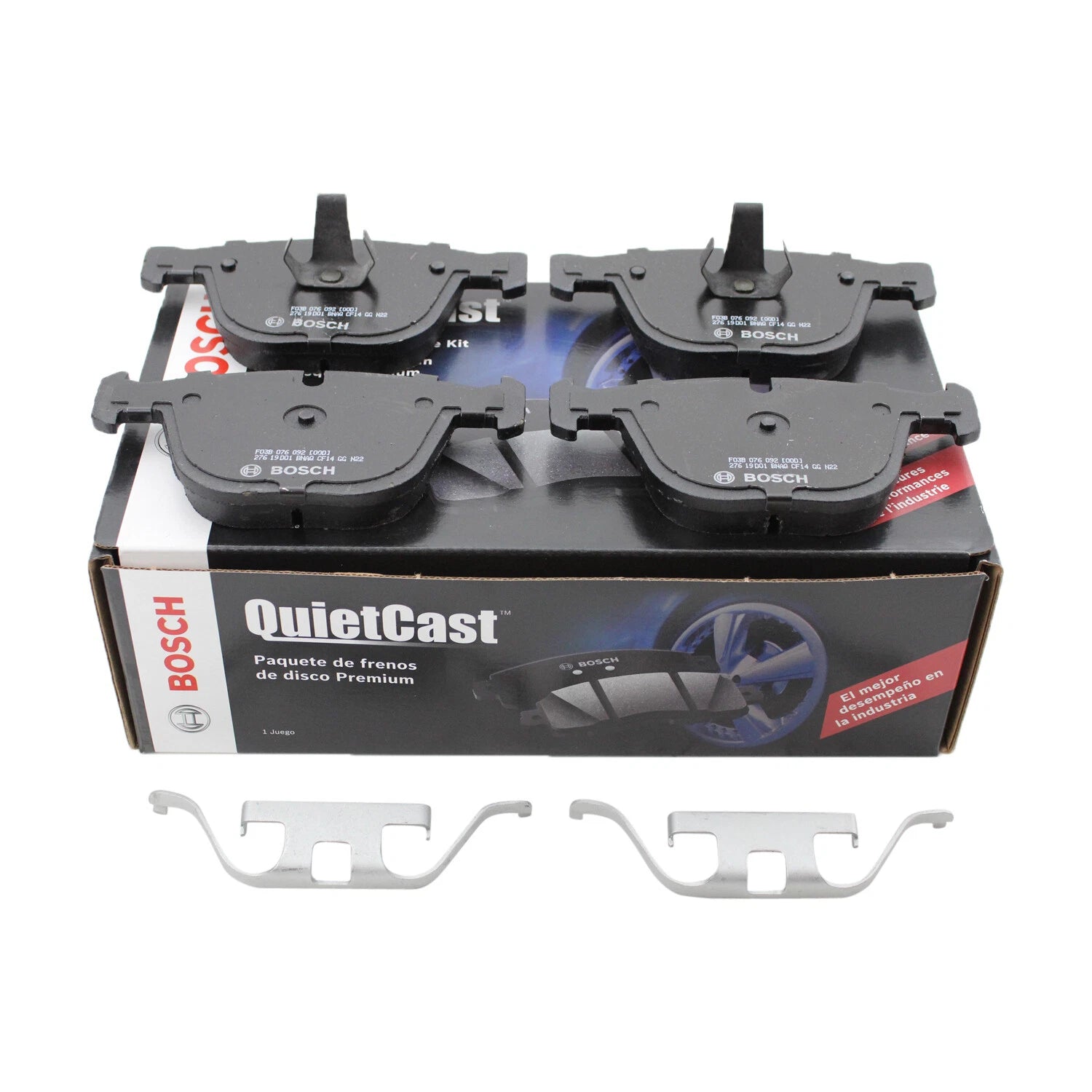 Bosch QuietCast Rear Ceramic Brake Pads for BMW E60 E63 E65 E70 F15 E71 F16 (2007–2019)