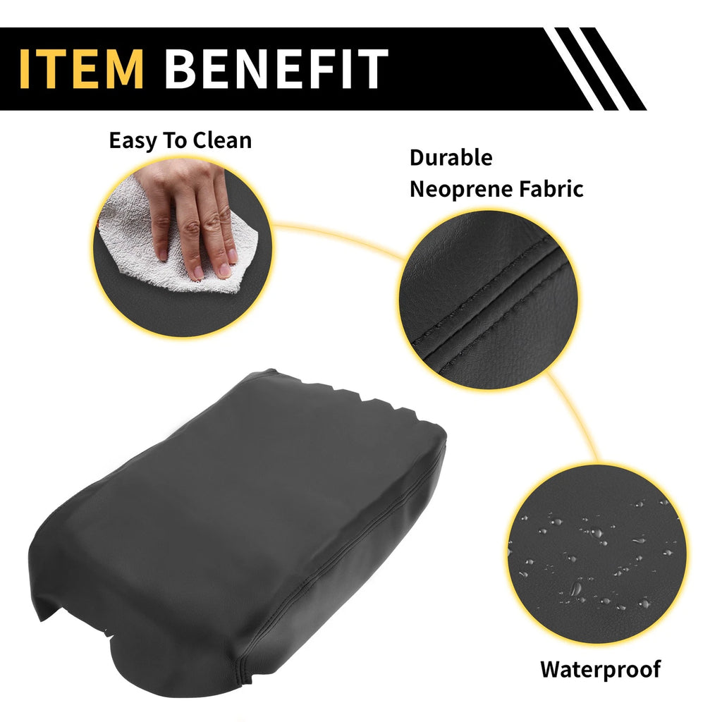 Console Lid Armrest Cover for Toyota Tundra (2007–2021) Microfiber Leather