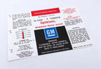 Glass Washer Bottle Cap and Label Replacement for GM A Series (1959–1974)