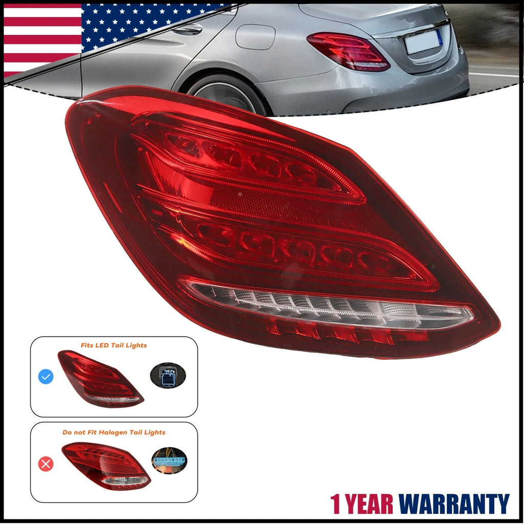 LED Tail Light for Mercedes Benz W205 C300 (2015–2018) Left Driver Side