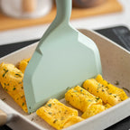 Silicone Spatula with Wooden Handle for Frying Pans and Pancakes (27 cm)