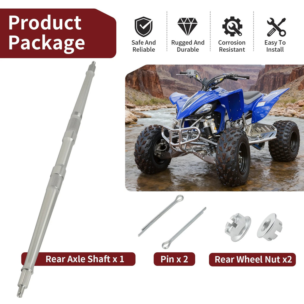 Rear Axle Shaft & Nut & Pin Kit for Yamaha YFZ450 (2004–2005) #5TG-25381-00-00