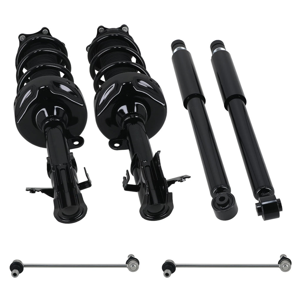 Front Struts w/ Coil Spring & Rear Shocks Sway Bar Links for Acura RDX (2007–2012)
