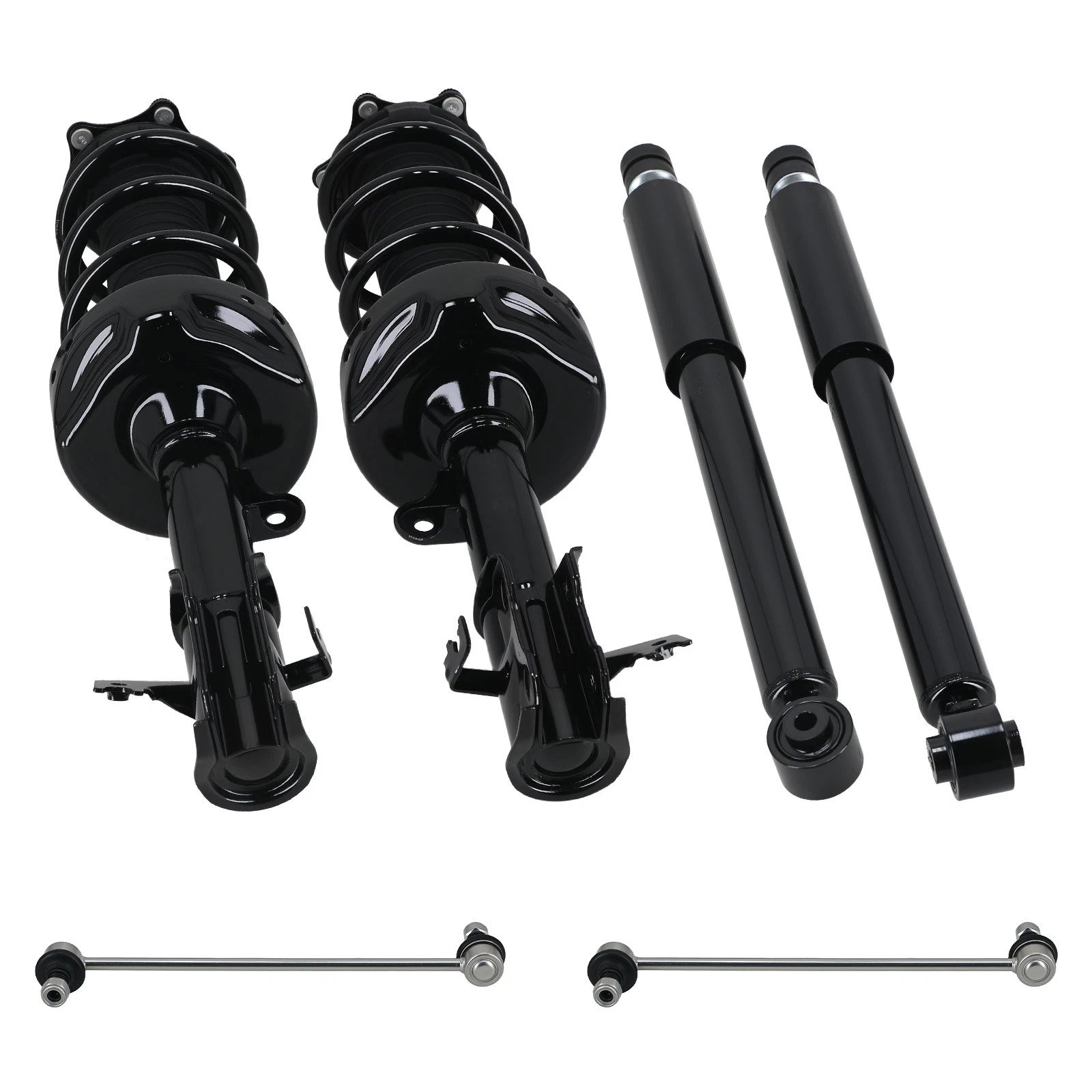 Front Struts w/ Coil Spring & Rear Shocks Sway Bar Links for Acura RDX (2007–2012)