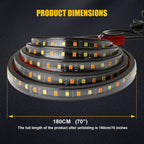 2X 70" LED Running Board Lights for Dodge RAM 1500 2500 3500 (2019–2023)