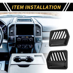 1 Pair Dashboard Side Air Vent AC Outlet Cover Trim for Ford F-150 (2015–2020)